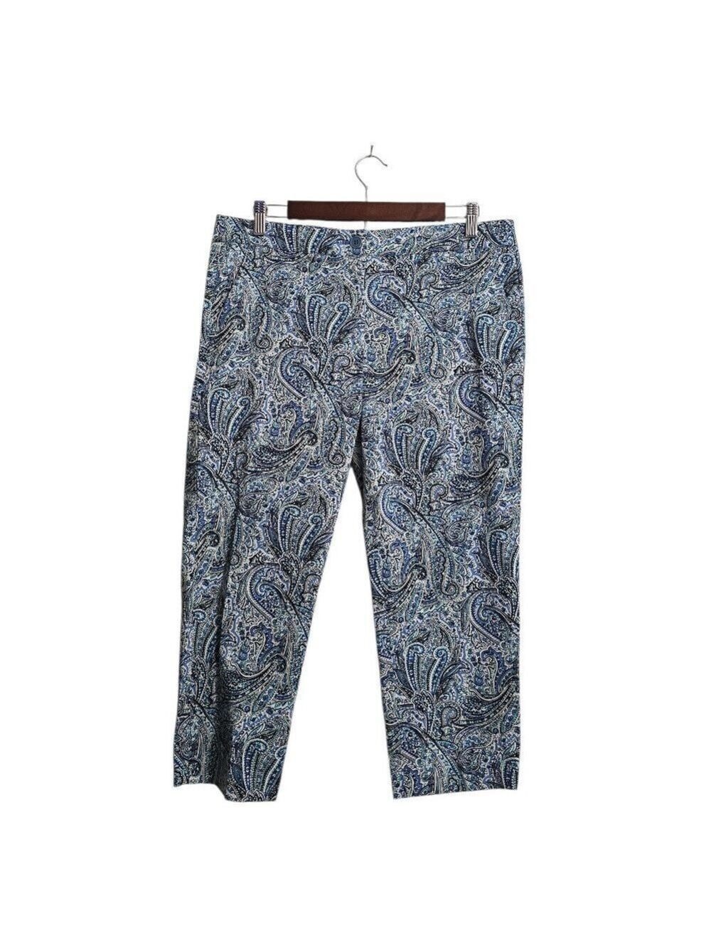 Talbots Petites Modern Fit Paisley Capris Sz 10P